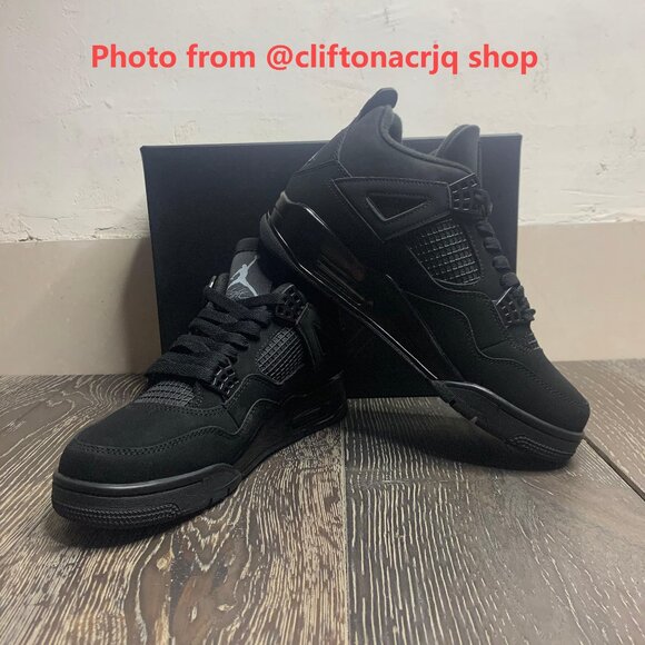 Men’s Size ?New Air Jordan 4 Retro  \'Military Black\' main image 7